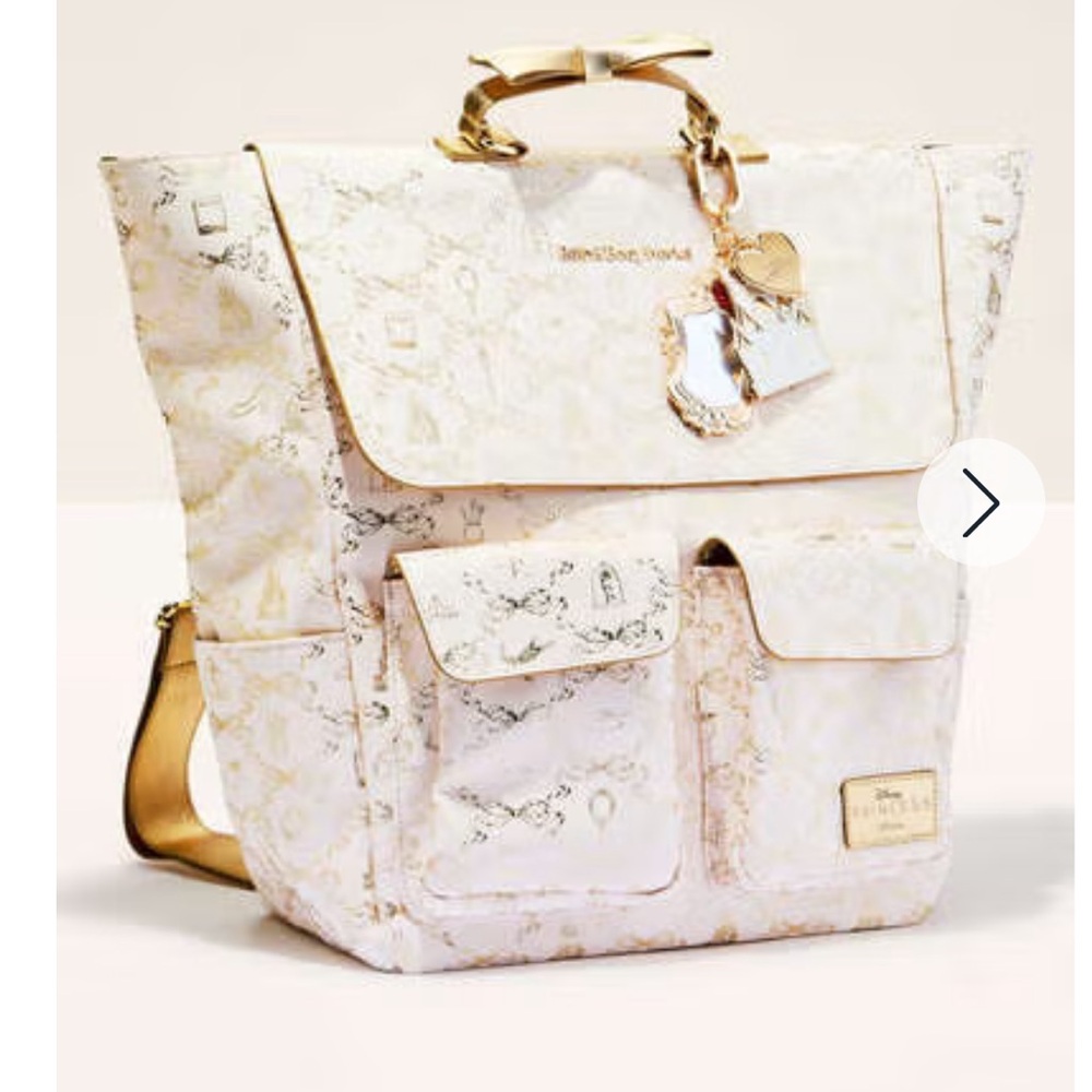 Bath & Body Works Cream/Gold Disney Princess Backpack